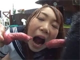 Asian suck two dog