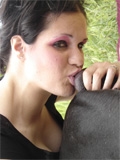 Sexy girl suck dog cock