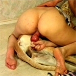 Nice girl fucked big dog