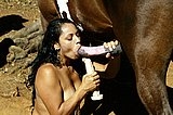 Nice girl suck horse cock